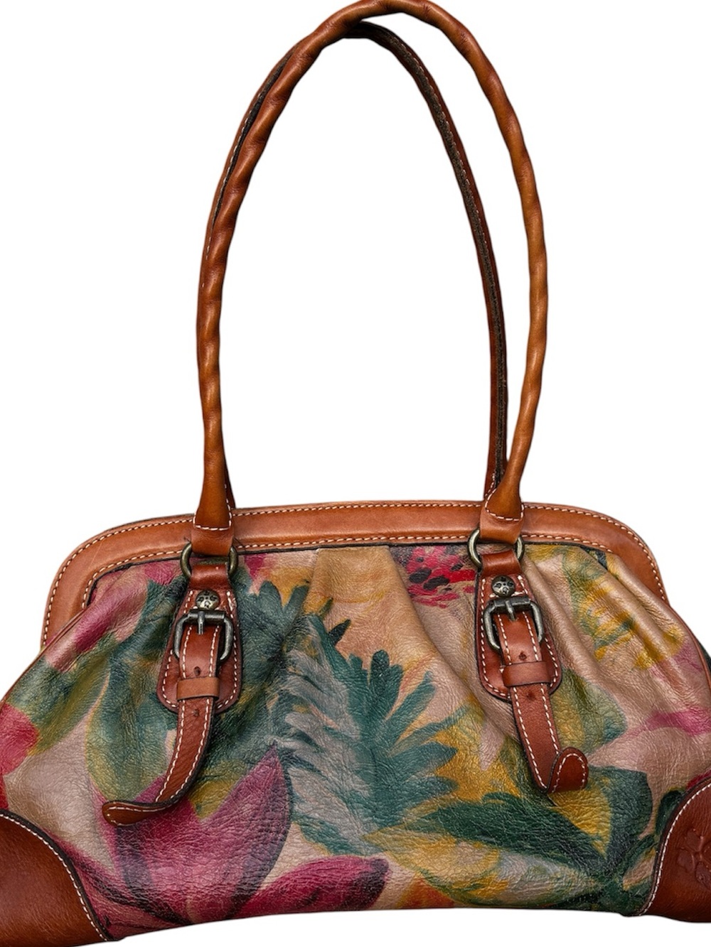 Patricia Nash Women’s MulticolorFloral Leather Shoulder Bag - Italian Leather